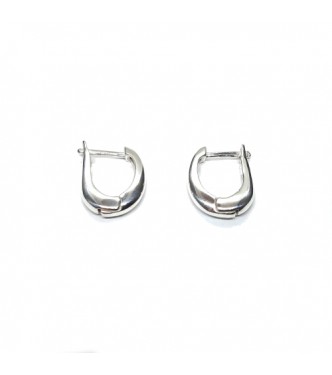 E000851 Genuine Sterling Silver Stylish Earrings Hoops Solid Hallmarked 925 Handmade